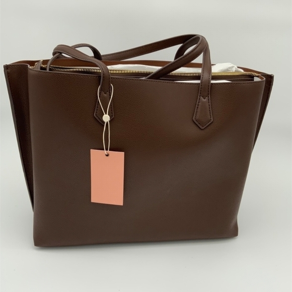 Quince Italian Leather Shopper Tote Cocoa Brown - Picture 1 of 1